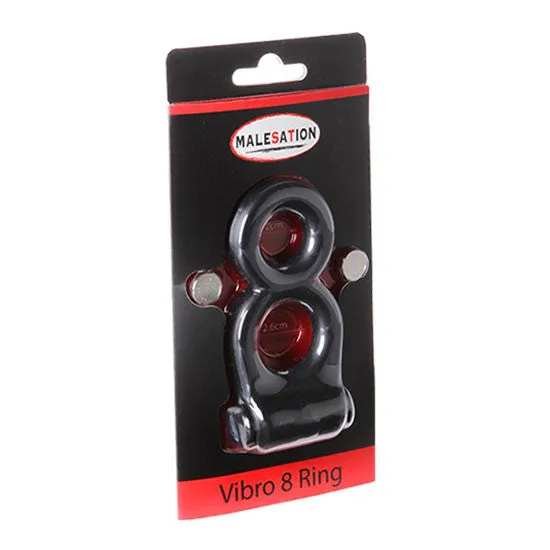 Male Sex Toys Malesation Vibro 8 Ring ST Rubber