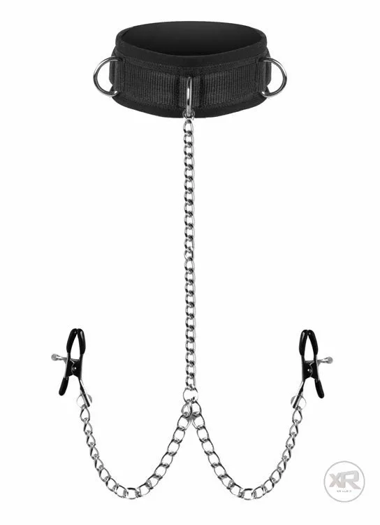 Master Series Submission Collar and Nipple Clamps Vibrators