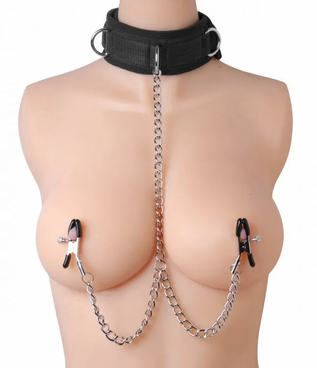 Master Series Submission Collar and Nipple Clamps Vibrators