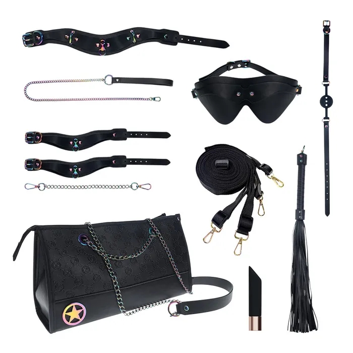 Shots Media Couples Ouch Venice Faux Leather Rainbow Neochrome BDSM Kit Handbag Shots Media Couples Ouch Venice Faux Leather Rainbow Neochrome BDSM Kit Handbag