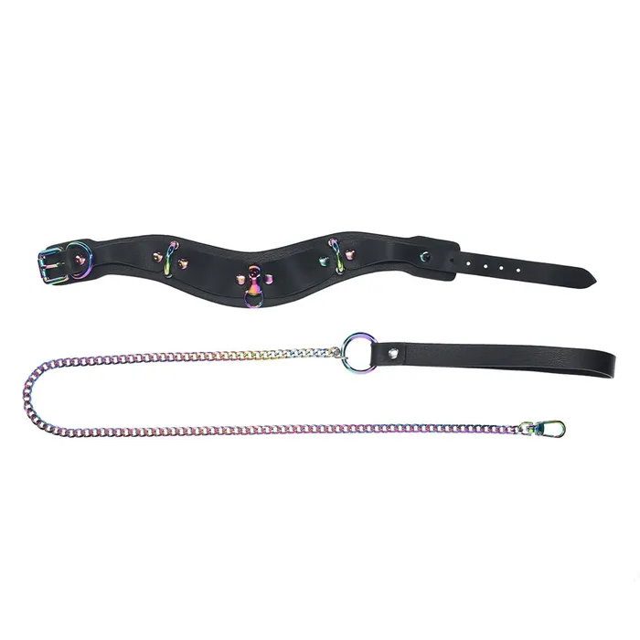 Shots Media Couples Ouch Venice Faux Leather Rainbow Neochrome BDSM Kit Handbag