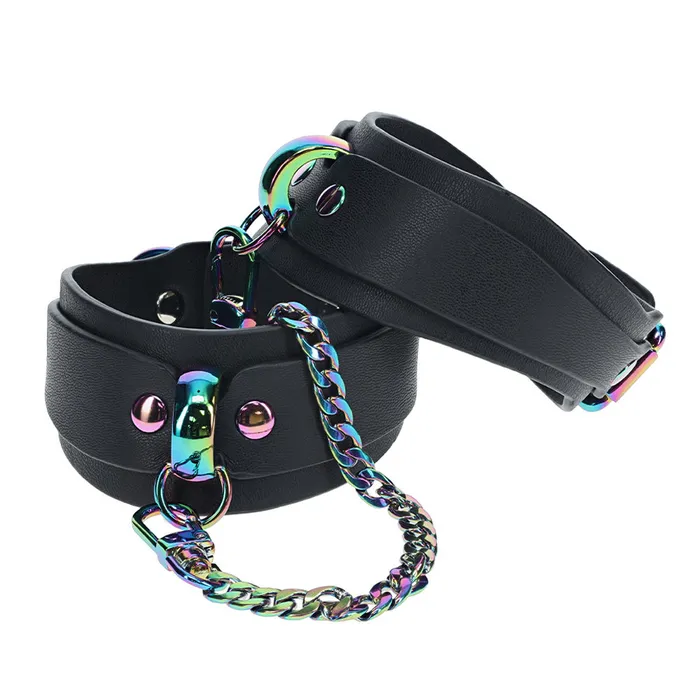 Shots Media Couples Ouch Venice Faux Leather Rainbow Neochrome BDSM Kit Handbag