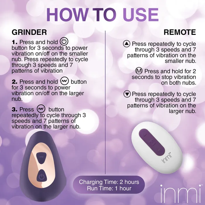 Vibrating Silicone Grinder Inmi Female Sex Toys