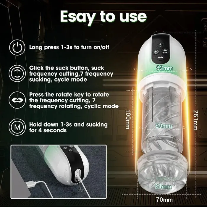 Xinghaoya Male Sex Toys 2In1 Sucking Rotating Penis Enlargement Pump Toy