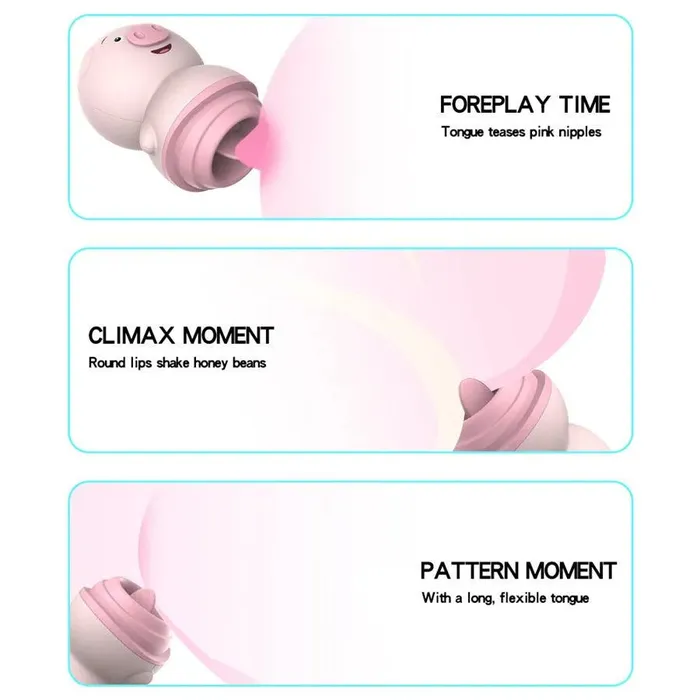 Xinghaoya Vibrators Cute Pig Tongue Licking Clit Stimualtor