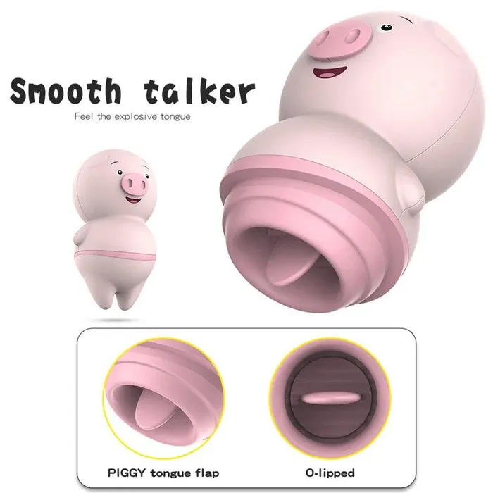 Xinghaoya Vibrators Cute Pig Tongue Licking Clit Stimualtor