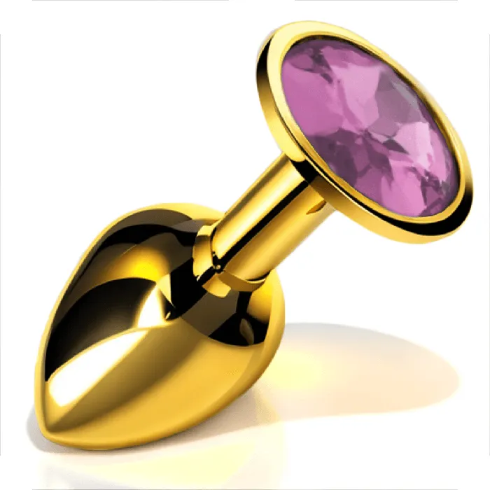 Anal Jewel Princess Chrome Gold Jewelled Butt Plug Rose