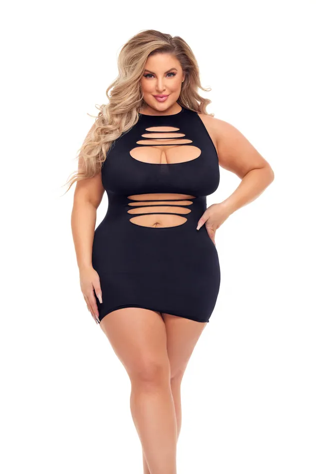 Anal Pink Lipstick Cant Commit Dress Queen Size Black