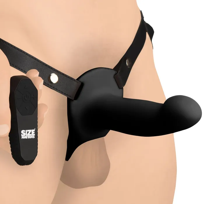 Anal XR Brands 2 Inch Erection 28X Smooth Vibrating Silicone Penis Sheath with Remote Black