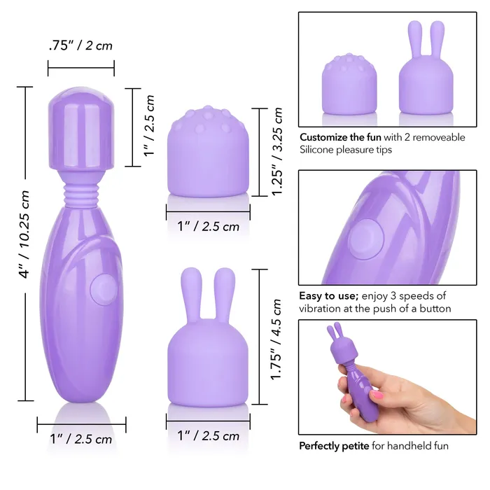 CalExotics Dr Laura Berman Olivia Rechargeable Mini Massager With Attachments Female Sex Toys CalExotics Dr Laura Berman Olivia Rechargeable Mini Massager With Attachments Female Sex Toys