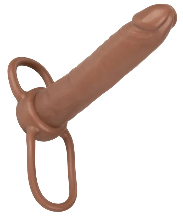 CalExotics Female Sex Toys Accommodator Dual Penetrator Brown