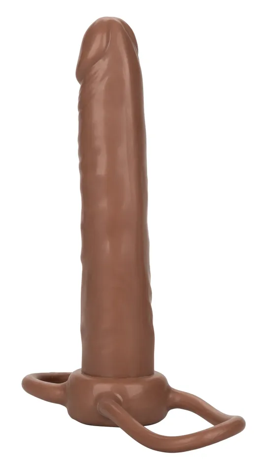 CalExotics Female Sex Toys Accommodator Dual Penetrator Brown