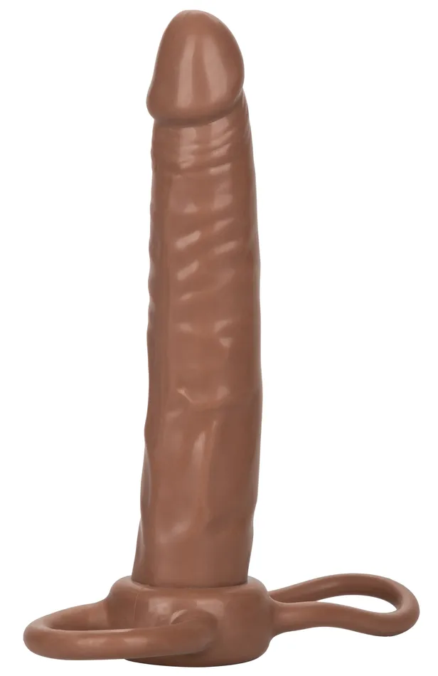 CalExotics Female Sex Toys Accommodator Dual Penetrator Brown