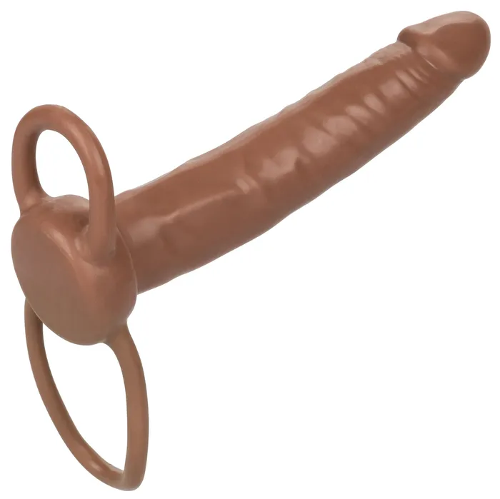 CalExotics Female Sex Toys Accommodator Dual Penetrator Brown