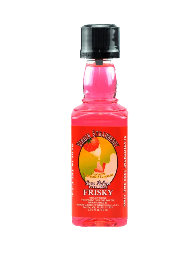 Couples Little Genie Love Lickers Massage Oil Virgin Strawberry 176 Fl Oz