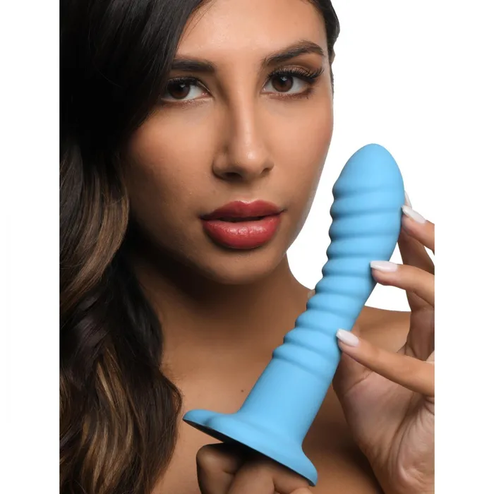 Curve Toys Dildos Ribbed Dildo Sex Toy Textured Dildo Heart Suction Cup Sex Toy Silicone Blue Curve Toys Dildos Ribbed Dildo Sex Toy Textured Dildo Heart Suction Cup Sex Toy Silicone Blue