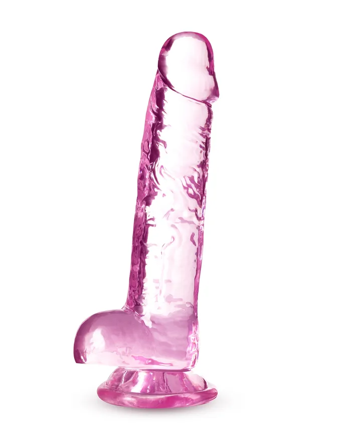 Dildos Blush Novelties Naturally Yours 7 Inch Crystalline Dildo Rose