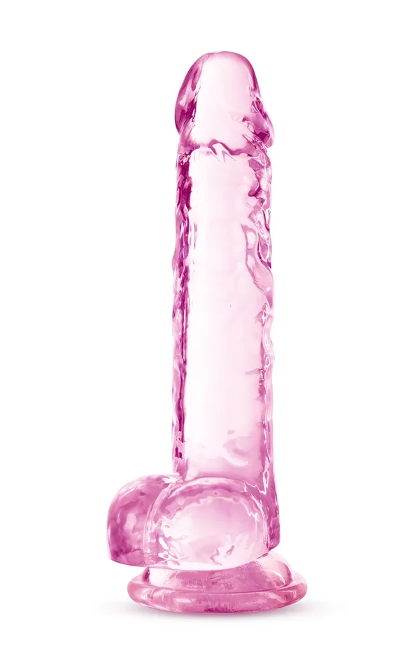 Dildos Blush Novelties Naturally Yours 7 Inch Crystalline Dildo Rose