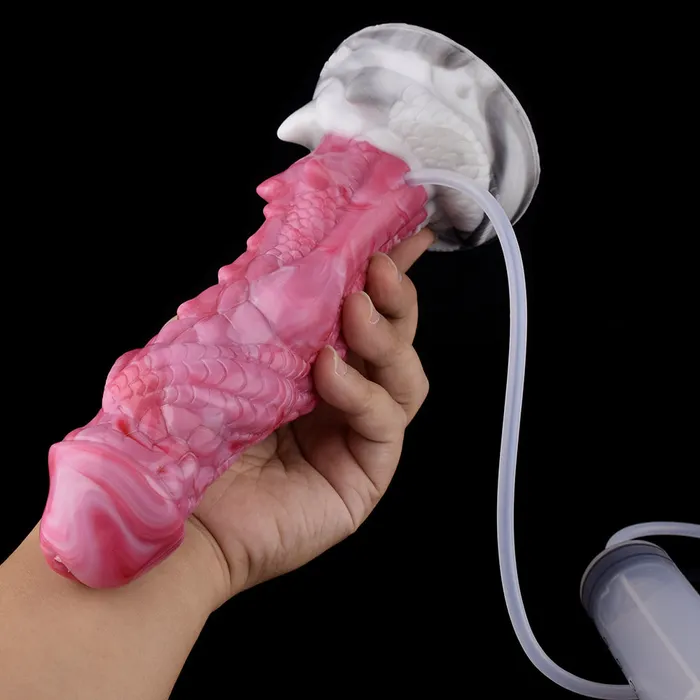 Dildos DirtyToyz 8Inch Eragon Ejaculating Dragon Dildo with Curved Knot
