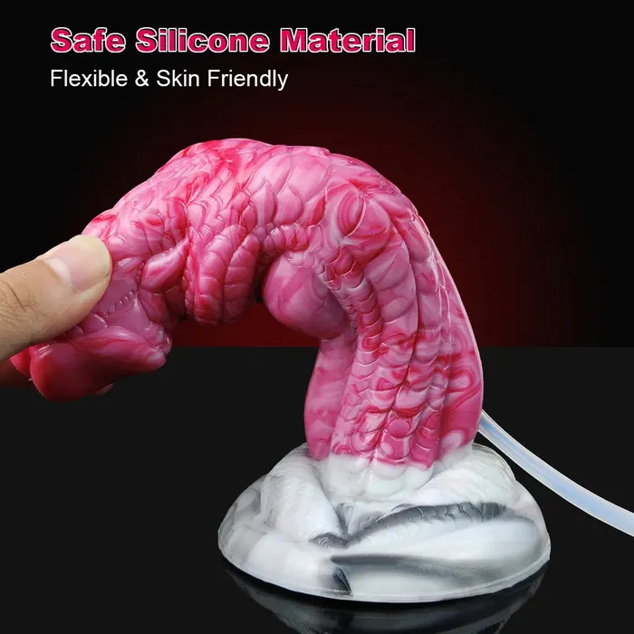 Dildos DirtyToyz 8Inch Eragon Ejaculating Dragon Dildo with Curved Knot