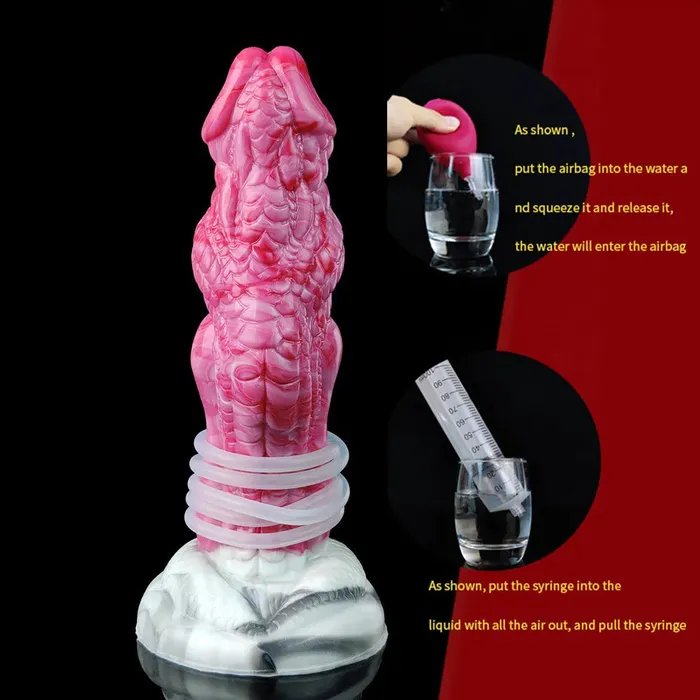 Dildos DirtyToyz 8Inch Eragon Ejaculating Dragon Dildo with Curved Knot