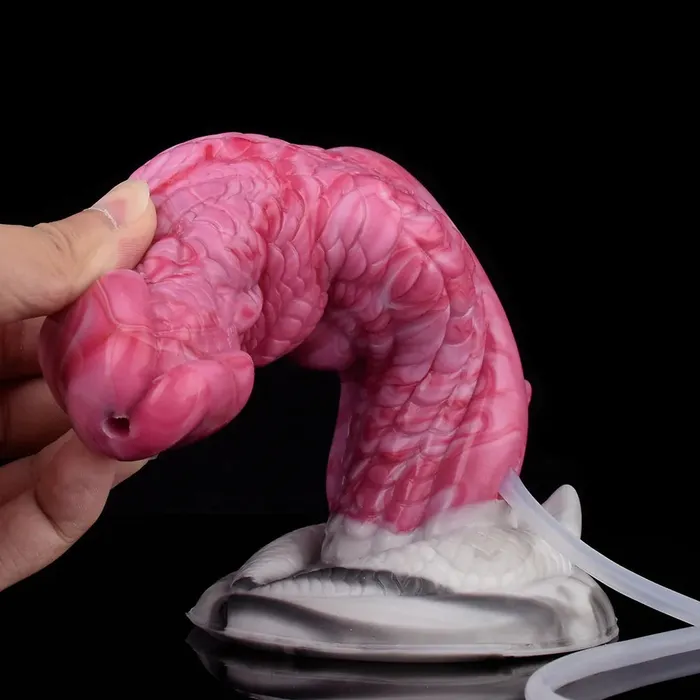 Dildos DirtyToyz 8Inch Eragon Ejaculating Dragon Dildo with Curved Knot