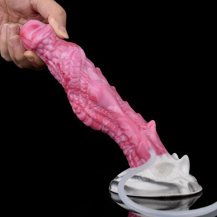 Dildos DirtyToyz 8Inch Eragon Ejaculating Dragon Dildo with Curved Knot