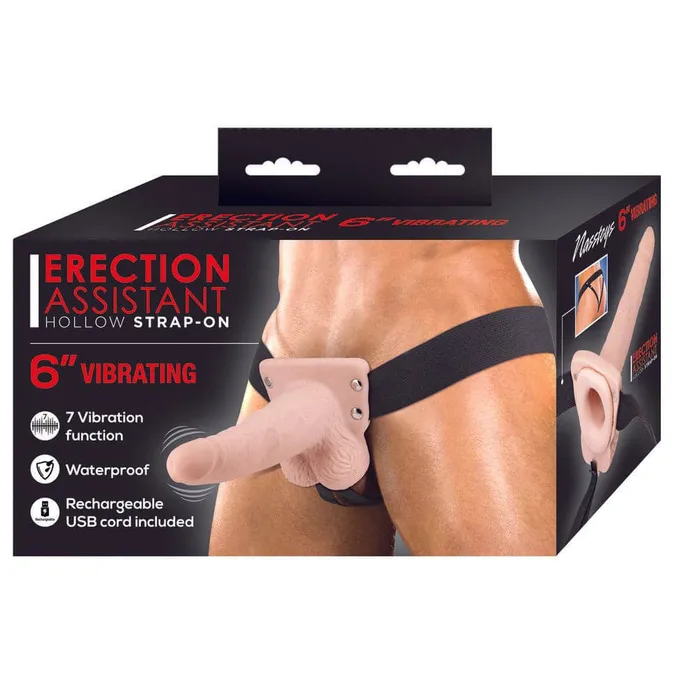 Dildos Nasswalk Toys Erection Assistant Hollow Vibrating StrapOn 6 inch Flesh Pink Dildos Nasswalk Toys Erection Assistant Hollow Vibrating StrapOn 6 inch Flesh Pink