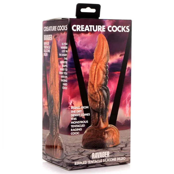 Dildos Ravager Rippled Tentacle Silicone Dildo XR Brands Creature Cocks