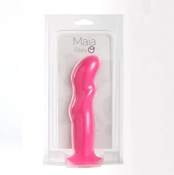 Dildos Riley Silicone Swirled Dong Neon Pink Maia Toys Dildos Riley Silicone Swirled Dong Neon Pink Maia Toys
