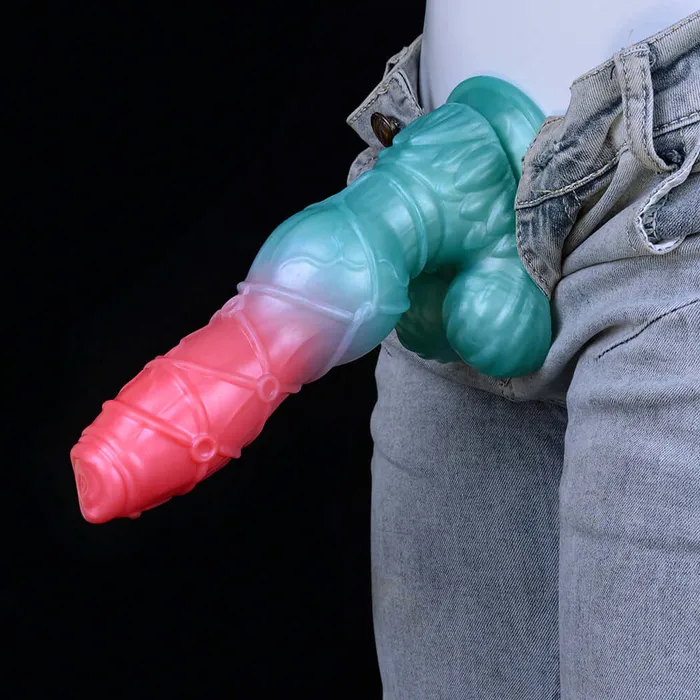 DirtyToyz 94Inch Lucien Huge Fantasy Dog Dildo Knotted Alien Sex Toy Dildos