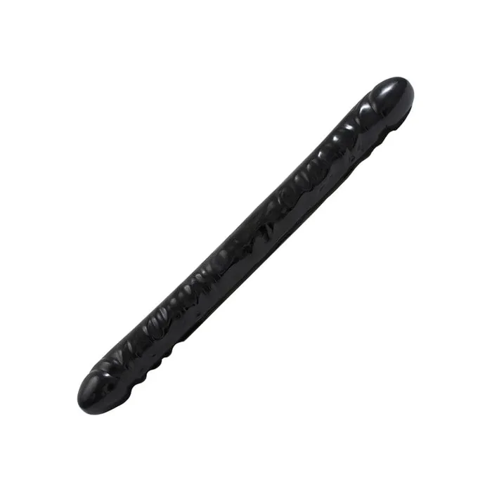 Doc Johnson Dildos Double Header 18 Inch Veined Dong Black