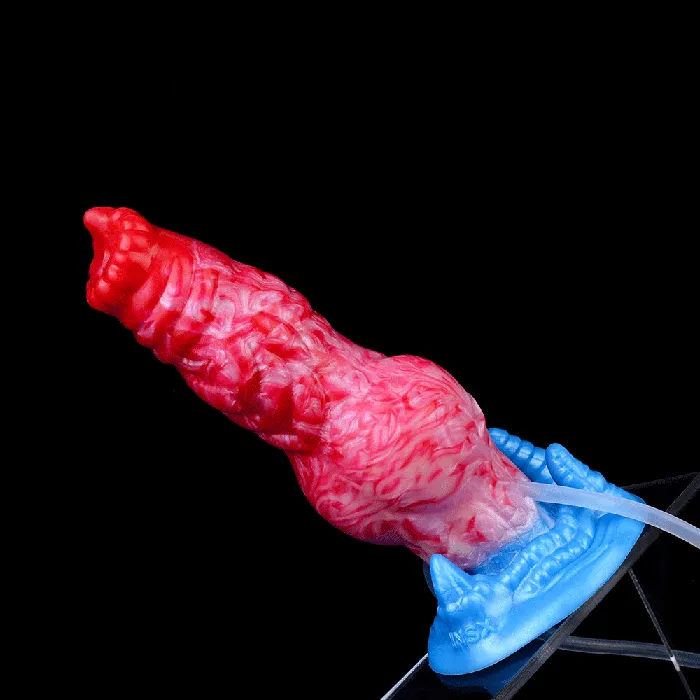 Domlust Anal Ejaculating Dog Dildo Anal Butt Plug Inflatable Anal Dildos Silicone Vaginal Masturbation Sex Toys
