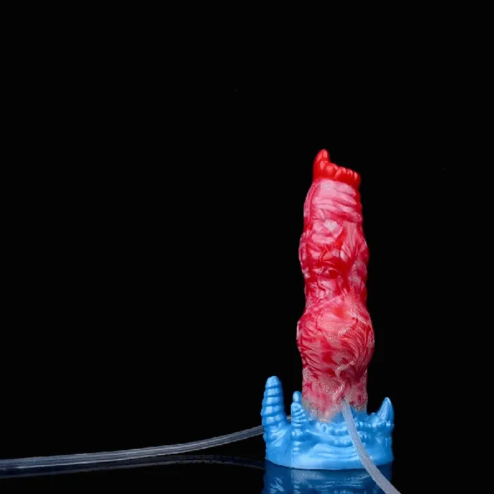 Domlust Anal Ejaculating Dog Dildo Anal Butt Plug Inflatable Anal Dildos Silicone Vaginal Masturbation Sex Toys