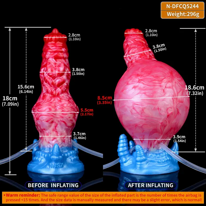 Domlust Anal Ejaculating Dog Dildo Anal Butt Plug Inflatable Anal Dildos Silicone Vaginal Masturbation Sex Toys