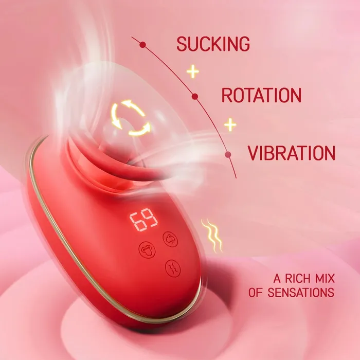 Domlust Female Sex Toys Vacuum Clit Vibrator Nipple Clitoral Sucking Licking Sex Toy for Women