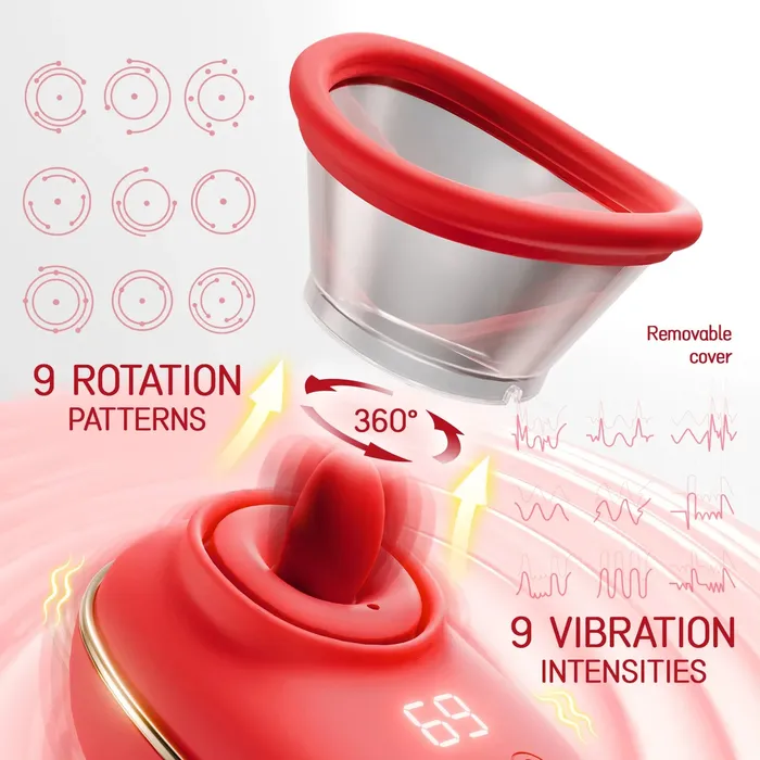 Domlust Female Sex Toys Vacuum Clit Vibrator Nipple Clitoral Sucking Licking Sex Toy for Women
