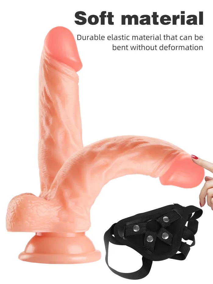 Domlust Strap On Realistic Dildos Wearable Panty Belt GSpot Anal Dildo Sex Toys for Women Female Sex Toys