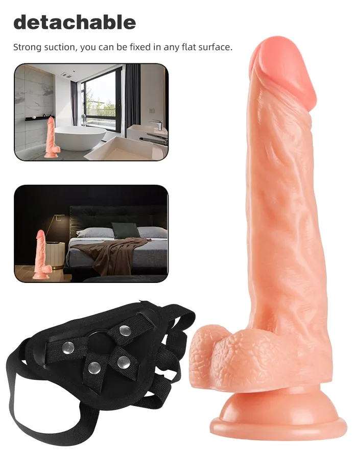 Domlust Strap On Realistic Dildos Wearable Panty Belt GSpot Anal Dildo Sex Toys for Women Female Sex Toys