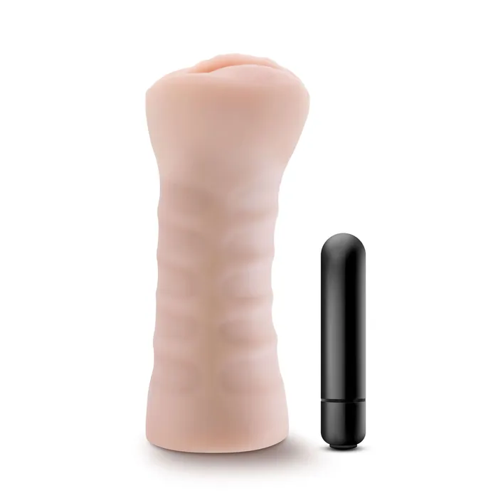 Enlust Destini Vibrating Stroker Beige Blush Male Sex Toys