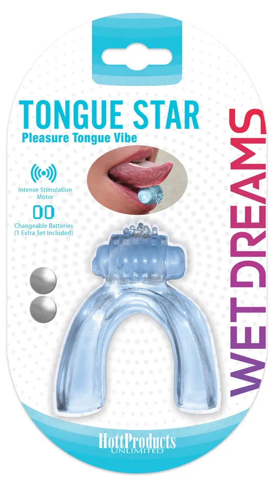 Hott Products Vibrators Wet Dreams Tongue Star Blue