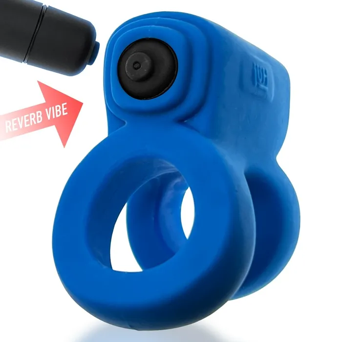 Hunkyjunk Vibrators REVHAMMER shaft vibe ring TEAL ICE w Black Vibe
