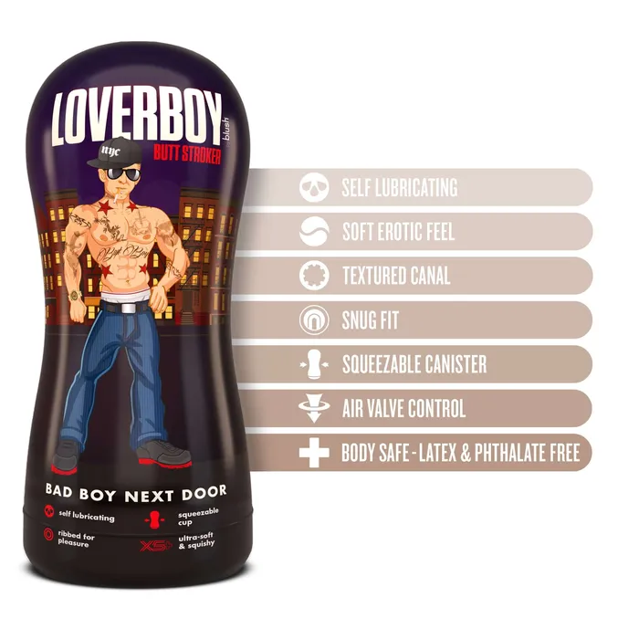Loverboy Bad Boy Next Door Self Lubricating Stroker Beige Blush Male Sex Toys Loverboy Bad Boy Next Door Self Lubricating Stroker Beige Blush Male Sex Toys