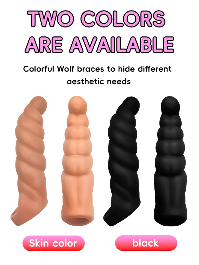 Male Sex Toys Domlust Sprial Penis Sleeve Extender Sex Toys for Men Enhance Pegging Sexuality Couple Play