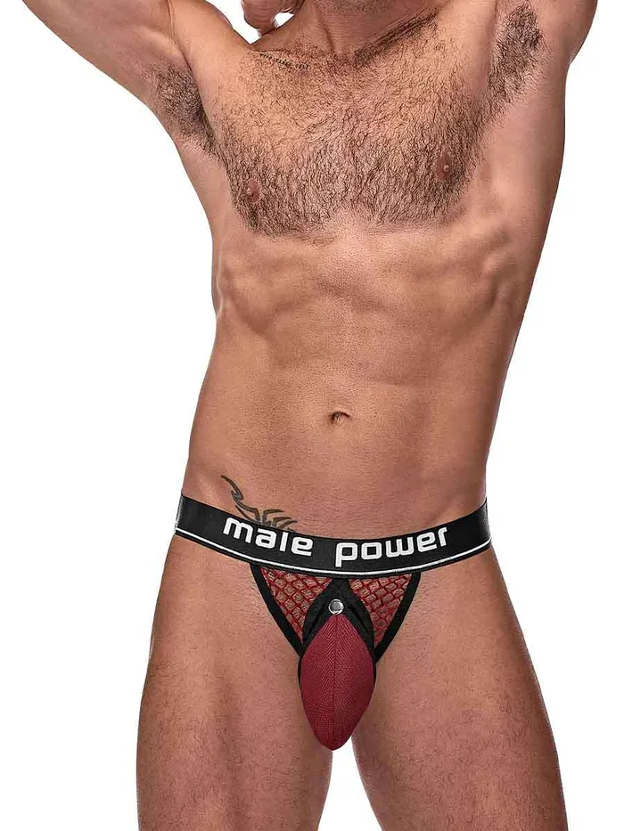 Male Sex Toys Male Power Cock Pit Net Cock Ring Jock S M Burgundy