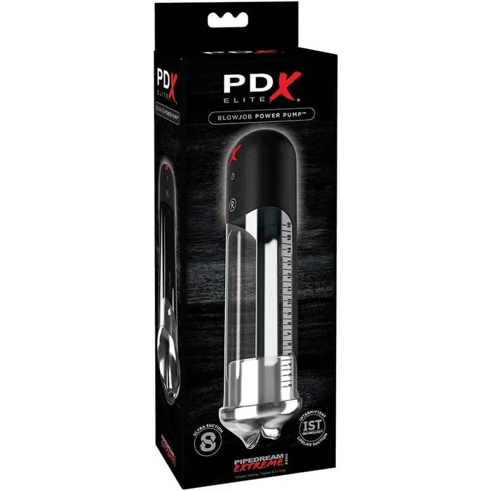 Male Sex Toys Pipedream Extreme Elite Vibrating Blowjob Power Pump PipeDream