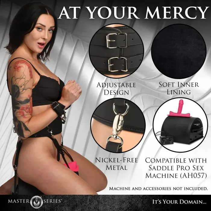 Male Sex Toys XR Brands Forced Orgasm Belt with Saddle Straps