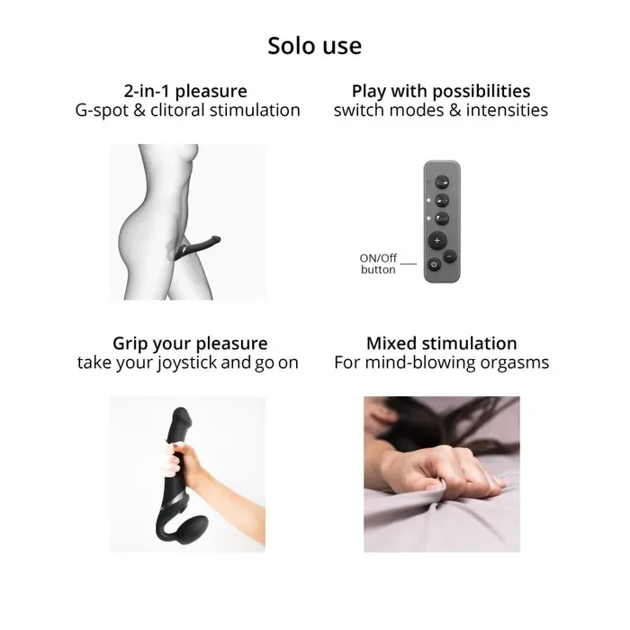 MULTI ORGASM BENDABLE STRAPON XL NIGHT BLUE STRAPONME Vibrators