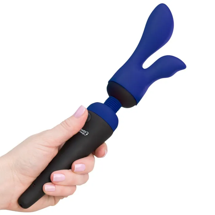 PALMSENSUAL Accessories 2 Silicone Head Blue Palm Power Vibrators