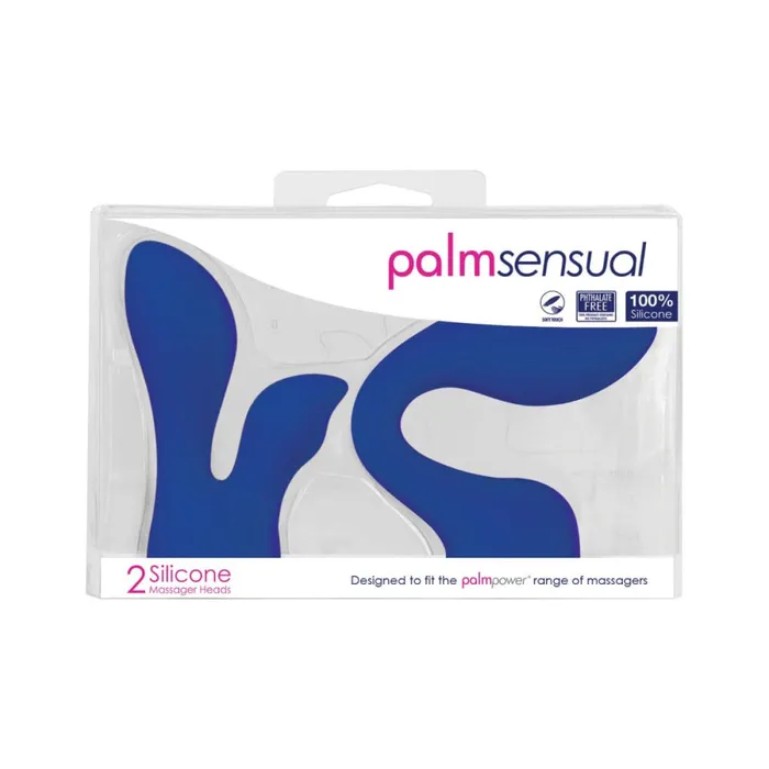 PALMSENSUAL Accessories 2 Silicone Head Blue Palm Power Vibrators PALMSENSUAL Accessories 2 Silicone Head Blue Palm Power Vibrators